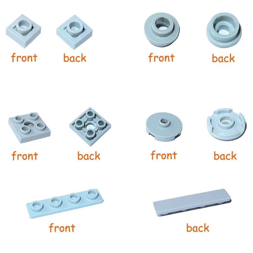 MOC 88646 4733 15573 87580 85861 3710 11001 3024 18674 Plate 1x1 1x2 2x2 2x4 1x4 Rounded with Open Studs Building Block Parts
