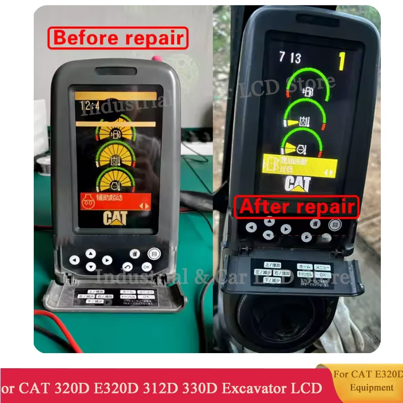 Compatible New 5.8 Inch LCD Display Screen For CATZX-3 E320D 320D 312D 330D 279-7611 227-7698 Excavator Monitor 2797611 2277698