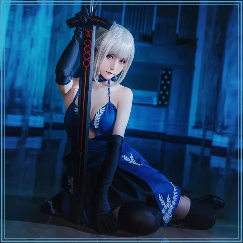 

Костюм для косплея Fate Stay Night Saber Alter, полный комплект, игровой костюм, женское сексуальное платье, костюмы Altria Pendragon FGO
