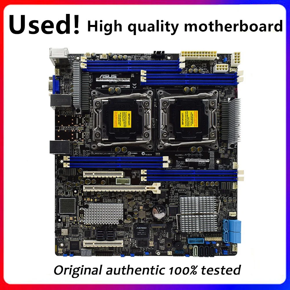 For ASUS Z10PC-D8/SAS Used original For Intel C612 Server Workstation Socket LGA 2011 V3 DDR4 X99 Motherboard