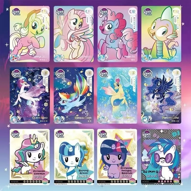 My Little Pony Anime Peripheral Card Rainbow Pack 2nd Bomb SSR Card Tour Genuine Card UR Game Collection Card Children\'s Toys