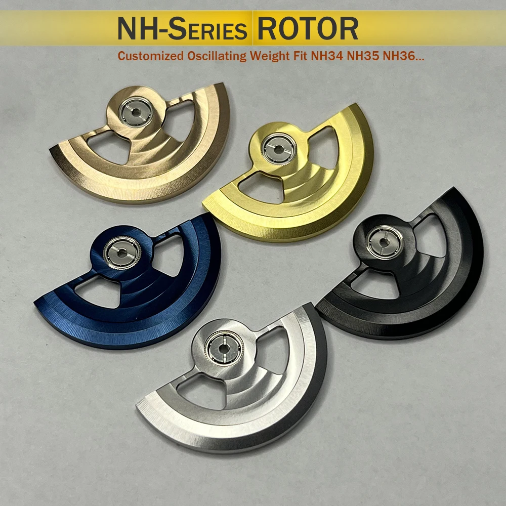 Rotores de peso oscilante Mod aptos para movimiento de la serie NH NH35 NH34 NH36A NH38 NH70 martillos mecánicos automáticos Rotor de acero metálico