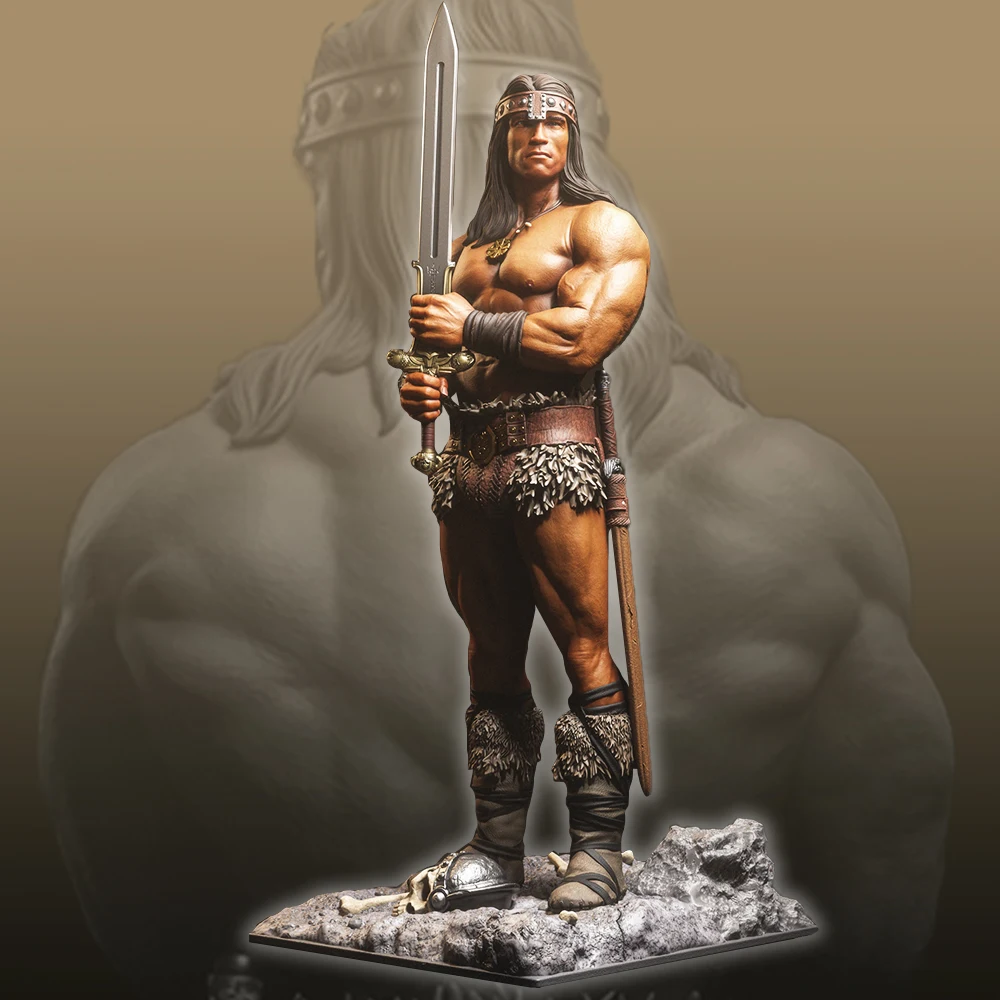 

1:16 Resin Model Kit - Unpainted DIY Muscular Fantasy Hero - High Detail Figure with Weapon - A920 Collectible