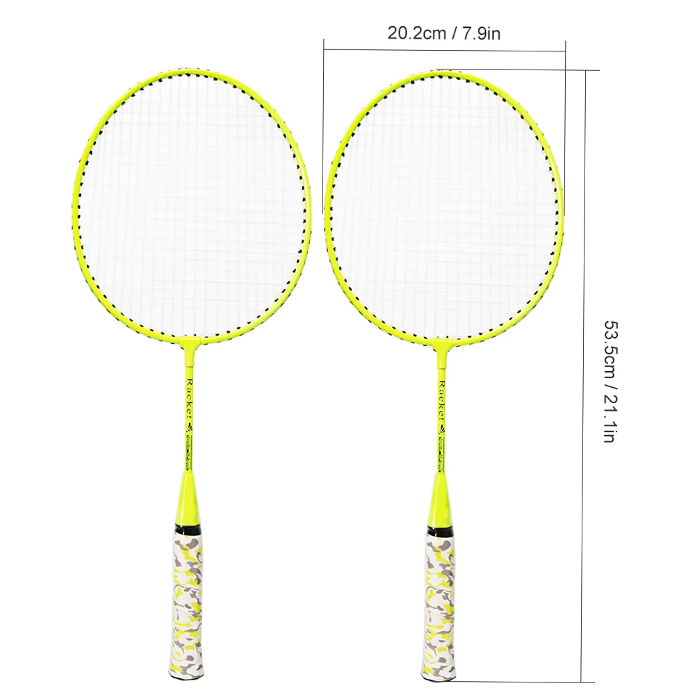 1 Pair Badminton Rackets with Balls 2 Player Badminton Set for Children Indoor Outdoor Sport Game 6