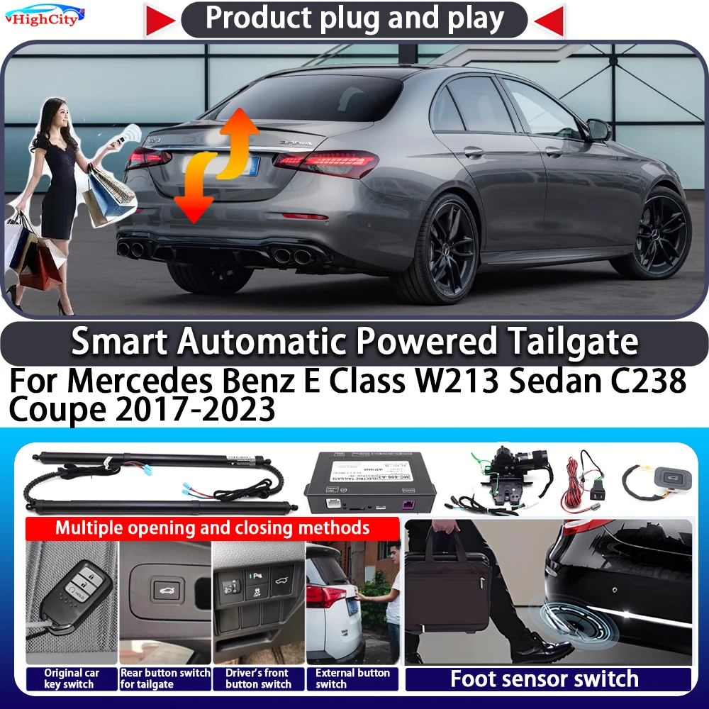

For Mercedes Benz E Class W213 Sedan C238 Coupe 2017-2023 OEM Smart Automatic Powered Tailgate Key Lift Close Kit Power Tailgate