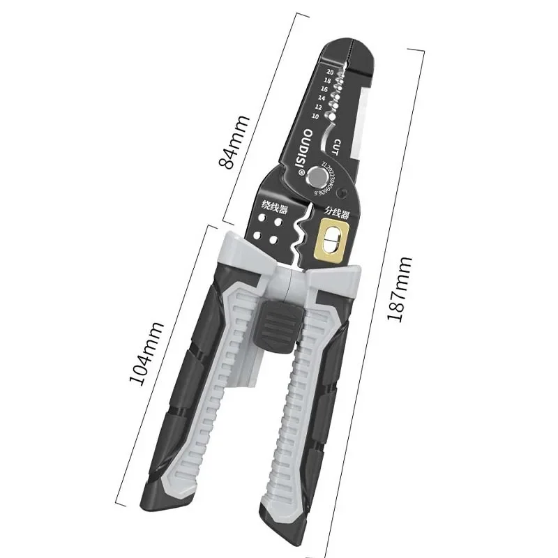 New Wire Stripper Pulling Plier Wire Cutter Multifunction Repairing Scissors Electrical Stripping Crimping Plier Hand Tool