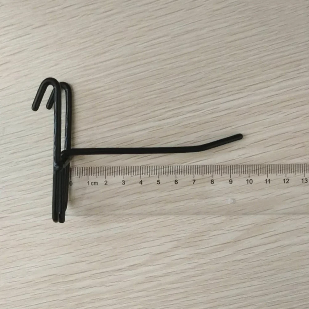 

40pcs Metal Heavy Duty Iron Hooks For Supermarket Display Black Wall Organizer Easy Install Hanger Closet Kitchen