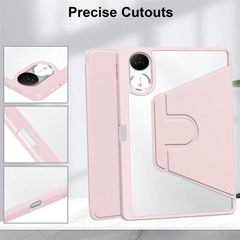 360-degree rotation Case for Xiaomi Redmi Pad 2 11 Inch 2025, Stand Acrylic PU Leather Protective Cover, Auto Sleep / Wake Funda