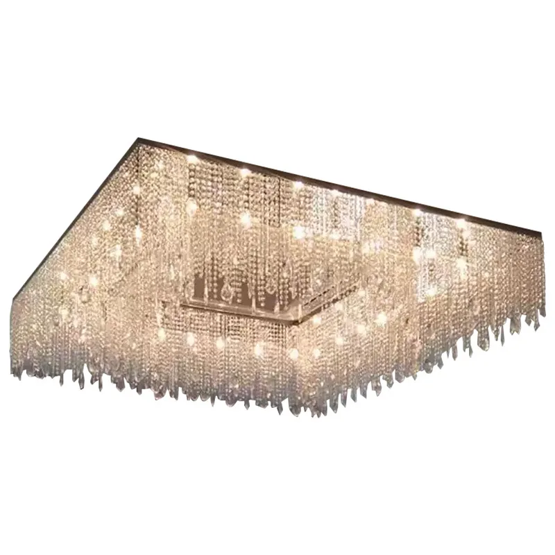 

Light luxury crystal ceiling lamp, bedroom high-end feeling, living room lamp
