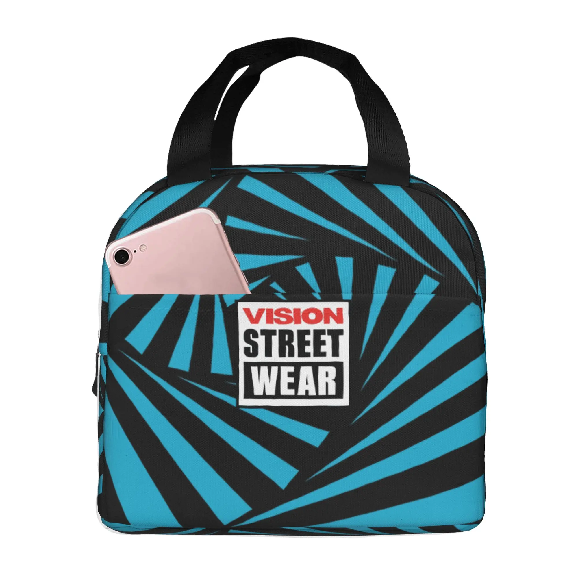Bolsa de almoço Custom Vision Gator Swirl para homens e mulheres, caixas de almoço térmicas isoladas para escola