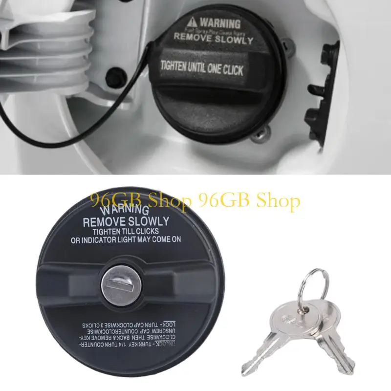 96GB 12495845 Round Locking Gas Cap with 2 Keys for Everyday Vehicle Use