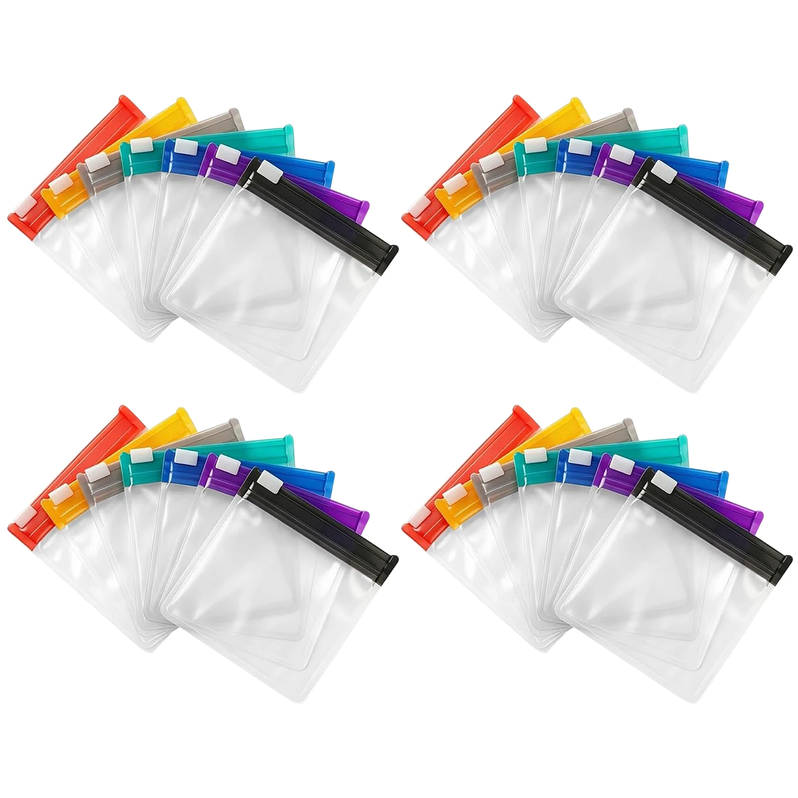 7 Colors Reusable Zipper Pill Pouch Set Translucent Medicine Organizer Self Sealing Travel Pill Case for Pills Storage