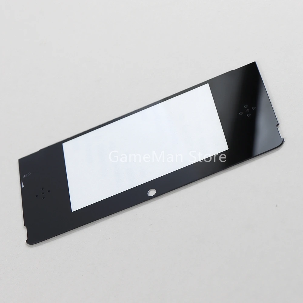 Cubierta de lente de marco de pantalla LCD frontal superior de vidrio blanco y negro de repuesto para 3DS, 2 piezas por lote