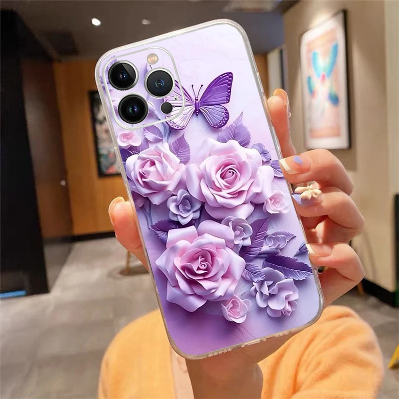 

Phone Case For iphone 17ProMax Air 16 15 14 13 Pro Max 15 16 Pro 15Plus Butterfly
