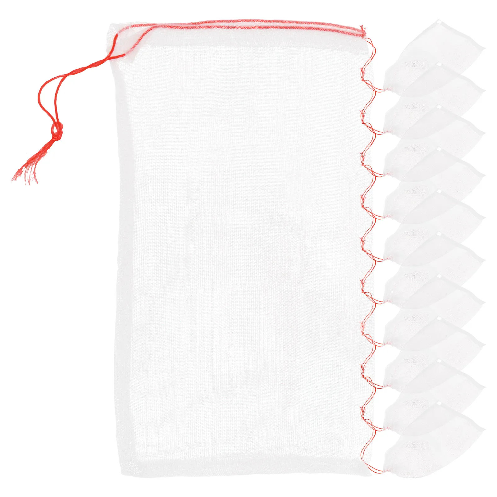 

50pcs Bird Insect-proof Mesh Bags 25x15cm Netting Fruit Bags Random Color Drawstring Closure Protect Vegetables Flowers from