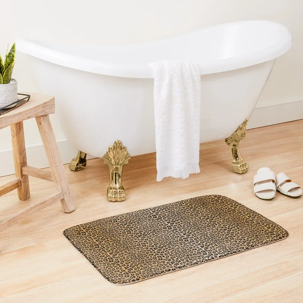 

Leopard print Bath Mat Rug Foot Carpet Anti Slip Mat