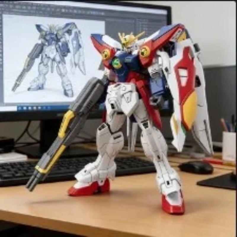 Bandai HGUC Gundam Wing Zero Custom Model Kit Maßstab 1:144 XXXG-00W0 Actionfigur Sammlerspielzeug