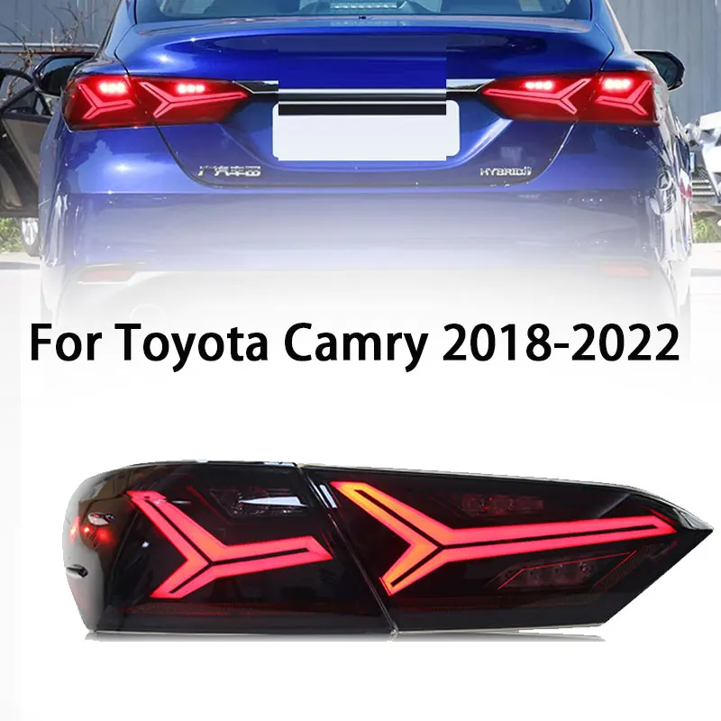 

Автомобильные задние фонари для Toyota Camry 2018-2023, модифицированные задние фонари с ходовыми тормозными указателями поворота, автомобильная сборка