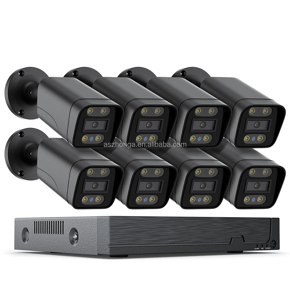 

5MP 8CH POE NVR Kit IP Camera With Micro Alarm Motion Detection P2P Camera System Full Color Night Vision Smart Face Search