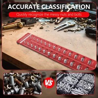 Popu For Thread Identification Gauge Nut and Bolt Thread Checker Inch and Metric Screw Bolt Size Identifier Gauge Standard 28 Pr