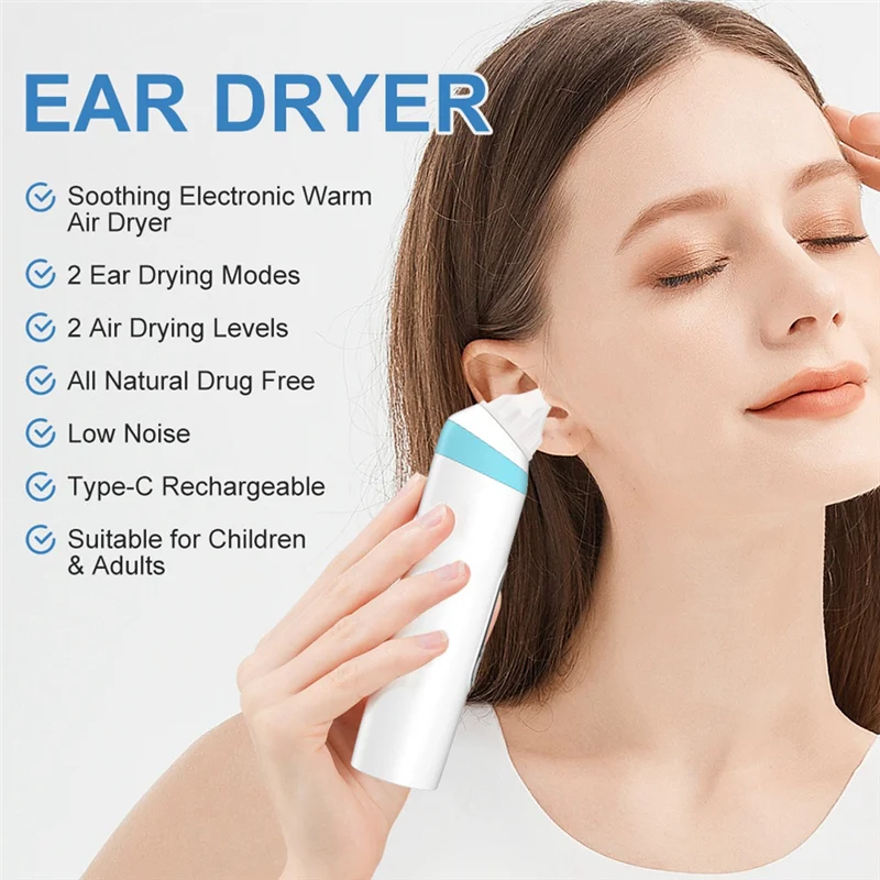 A32T-sèche-oreille électrique Portable dissolvant d'eau pour les nageurs élimination rapide de l'humidité gardant les oreilles sèches après nager bain