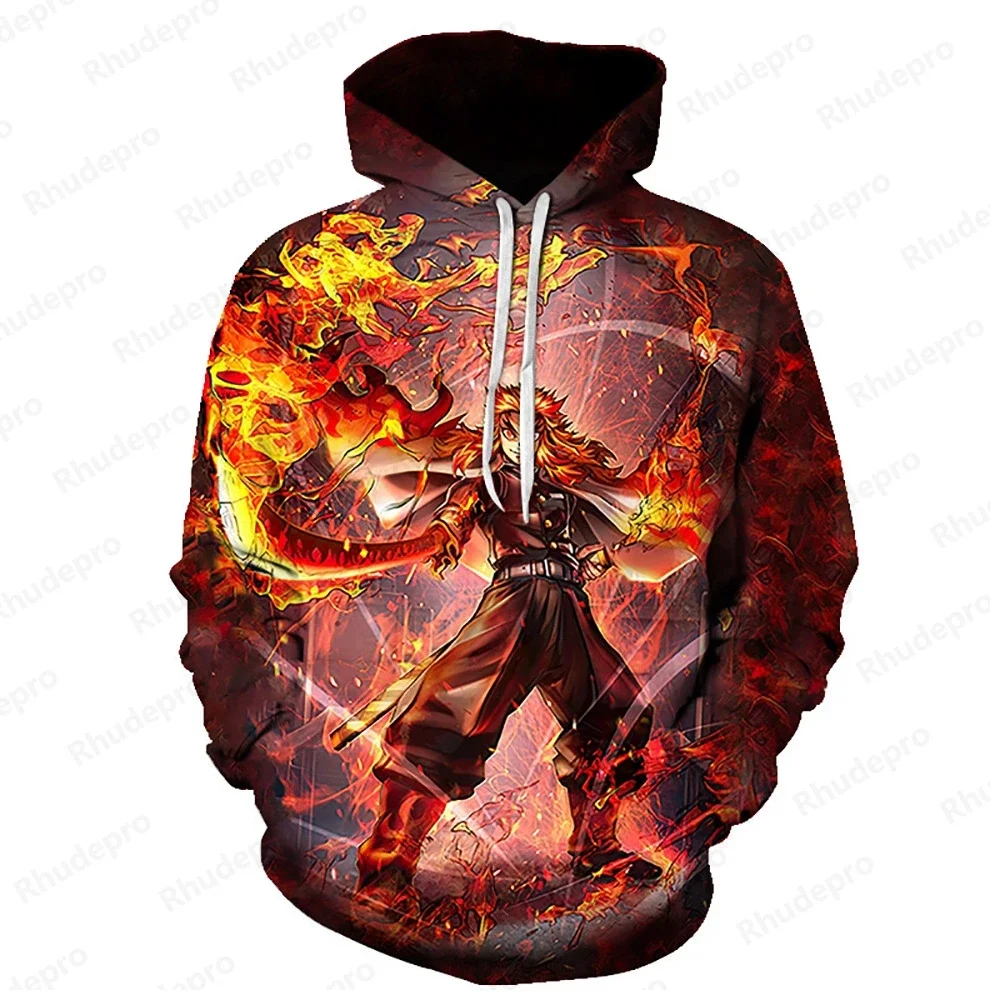 

2025 Fall/Winter Japanese New Design Demon Slayer: Kimetsu No Yaiba Manga 3d Printed Unisex Hoodie Warm Jacket For Children 6xl