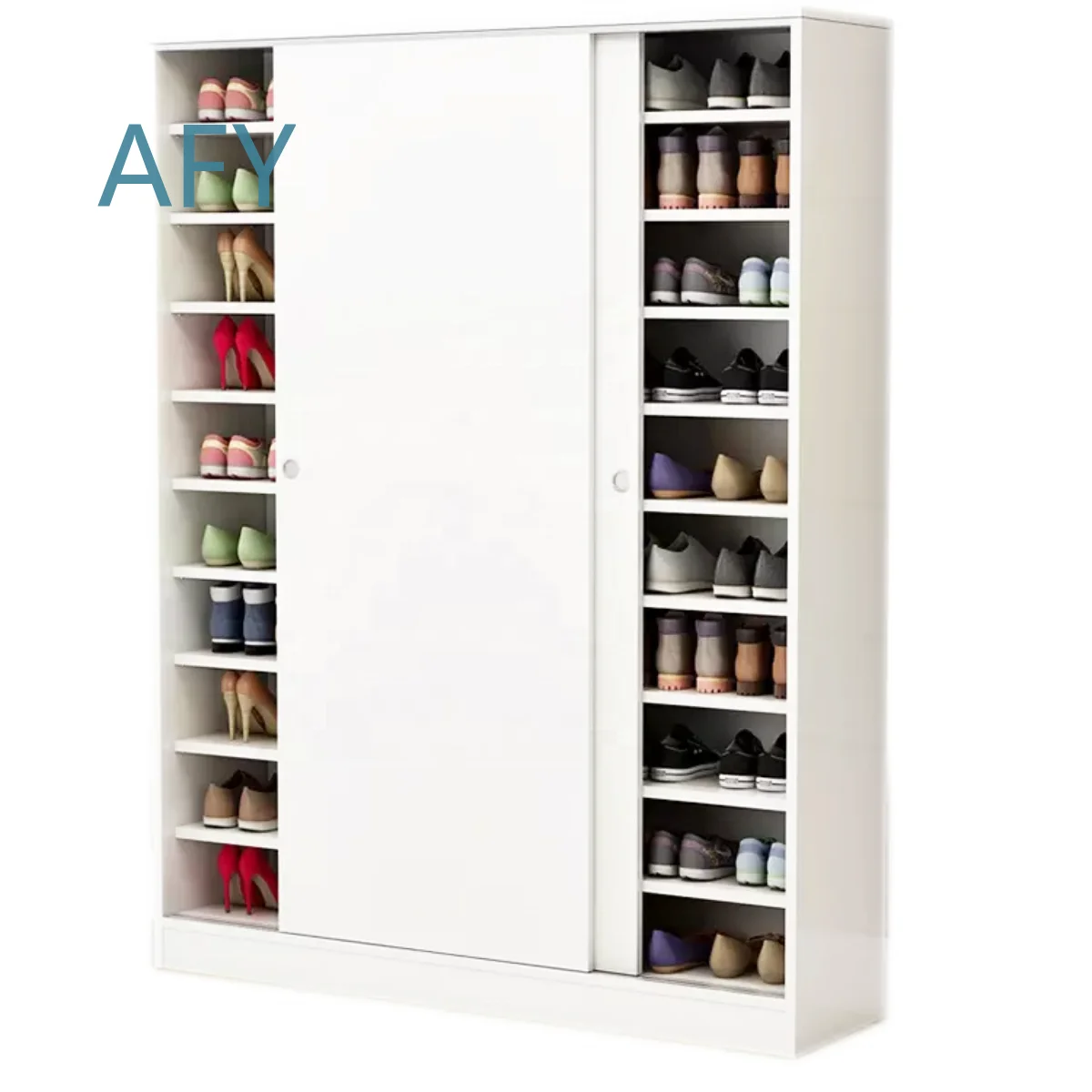High Quality Large Shoe Rack with Sliding Door for Modern Home Organization Wooden Shoe Cabinet Storage for Sneakers Boots