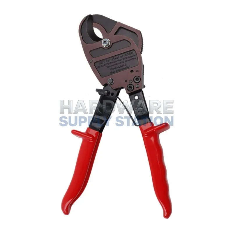 

Кусачки для кабеля из легированной стали с трещоткой 325C, ручные кусачки для кабеля, инструмент для резки кабеля, нескользящая рукоятка, прочные и долговечные