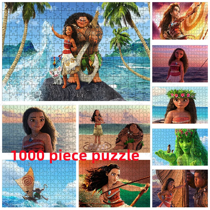 

Disney Moana Creative Puzzle 1000 Pieces Puzzle Educational Toys Learning Education Kids Adult Collection Hobby Birthday Gift