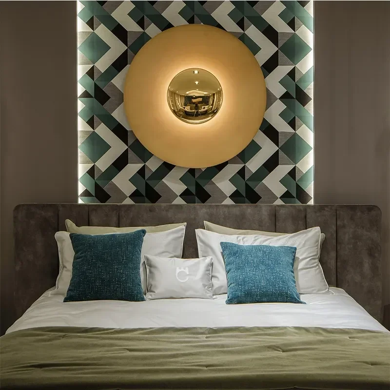 Modern Round Wall Lamp Living Room Bedside LED Sconce Light Bedroom Loft Nordic Designer Home Decor Wall Lighting