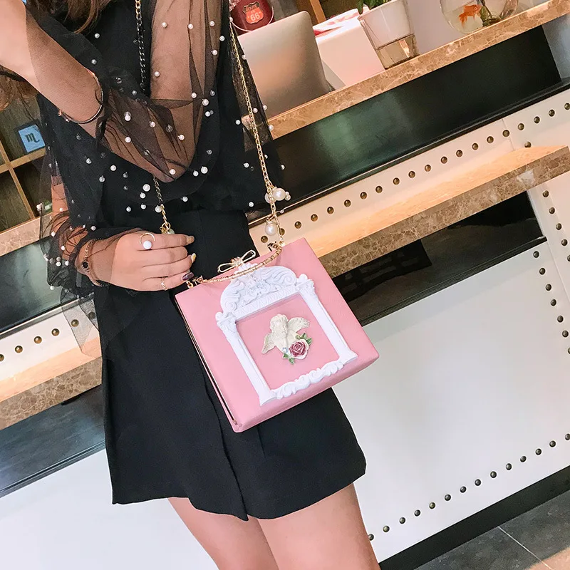 Luxury Angel Female Handbags Fashion Pearl Women Bag Cross Body Brand Leather Women Shoulder Bag Ladies Hand Bags Sac A Main