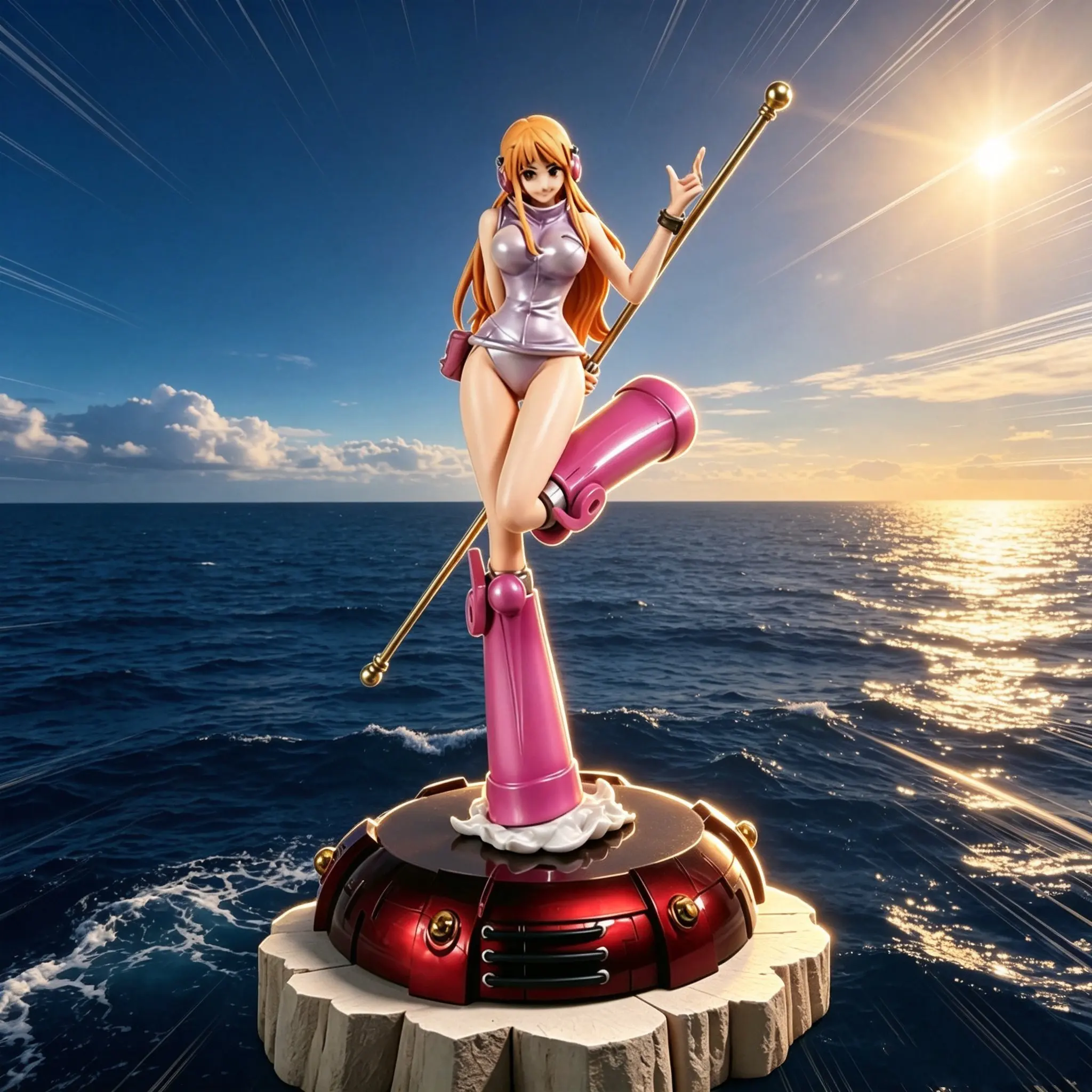 Jt One Piece Nami Figure Egghead Island Anime Statue Straw Hat Pirates Collectible Model Desktop Ornament Gift For Anime Fans