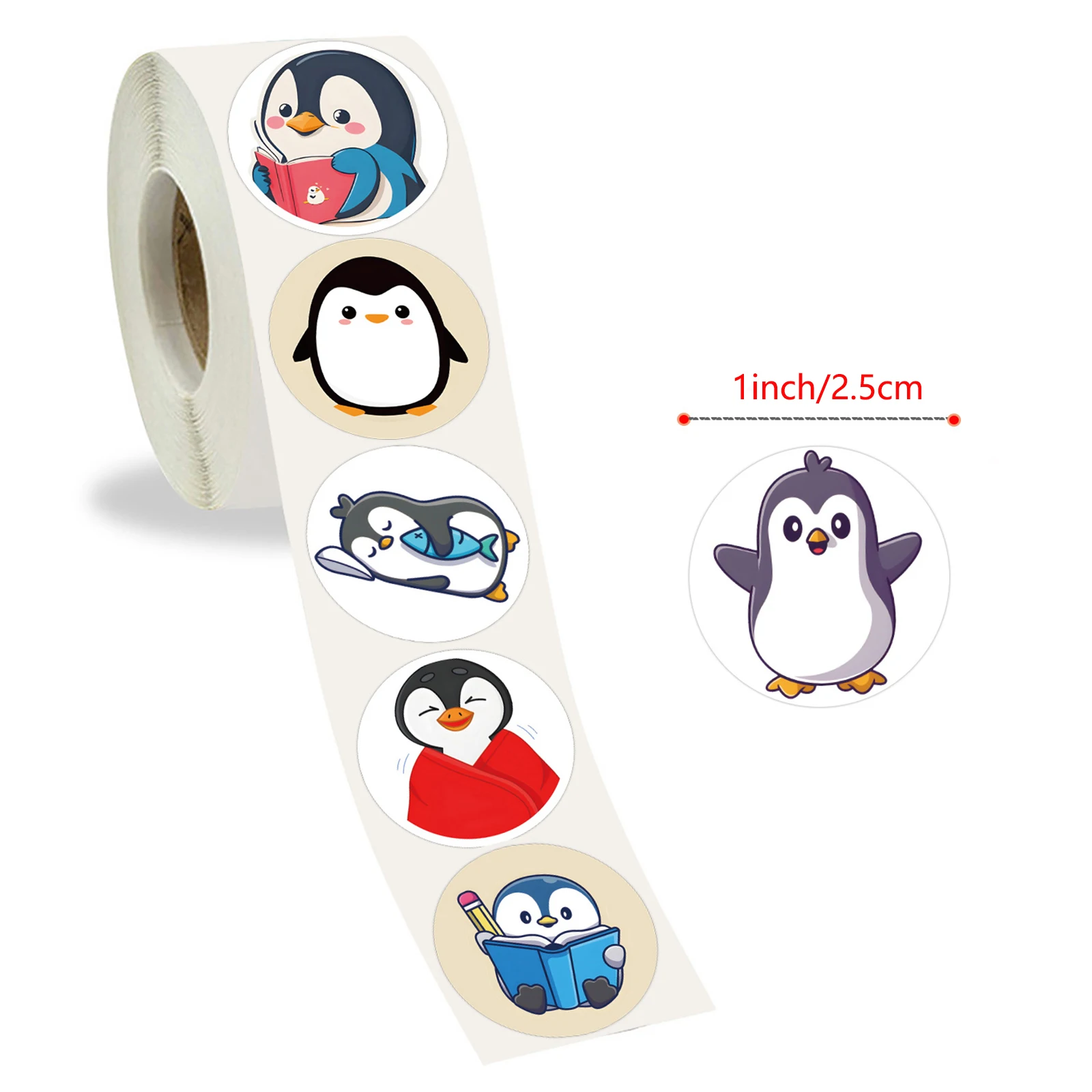 100-500pcs Cartoon Penguin Stickers For Kid Funny Decal Toy Gift DIY Decoration Label Cute Animal Label Stationery Sticker