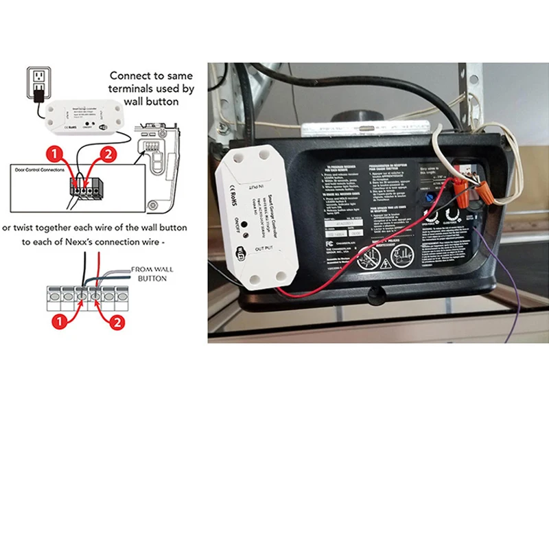 Imagem -05 - Controle Remoto Garagem Porta Abridor App Controle de Voz Wi-fi Smart Home Life Alexa Aplicação Google Tuya