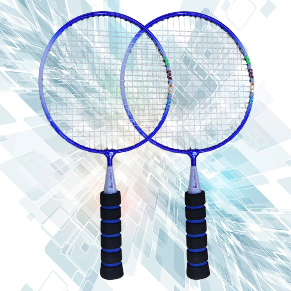 

1 пара легких ракеток для бадминтона, прочный сплав, нейлон, уличная школьная сумка, дизайн, портативный забавный игровой набор