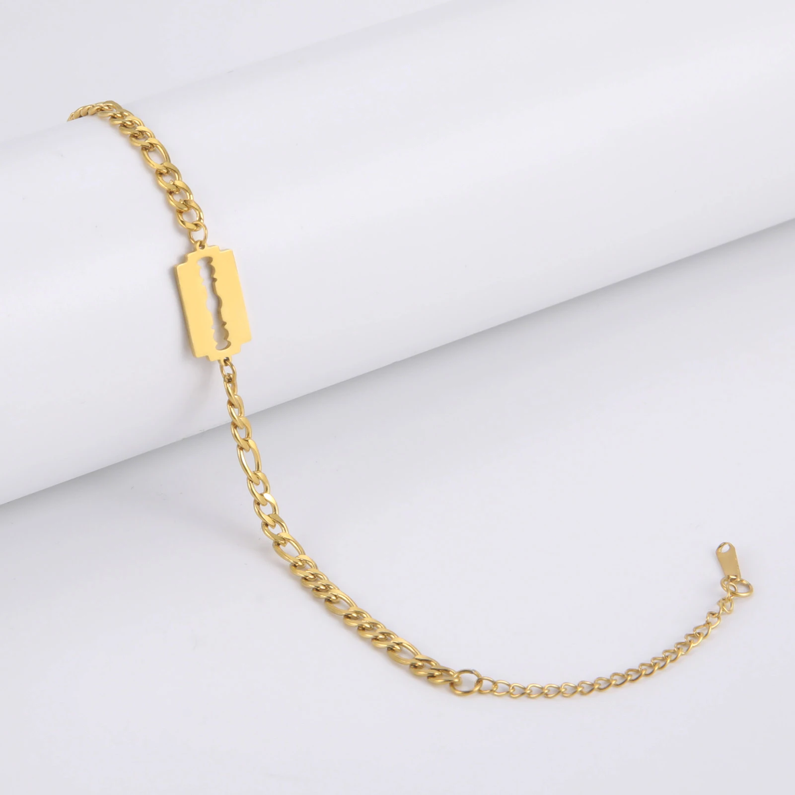 My Shape Punk Razor Blade Stainless Steel Bracelets For Men Women
