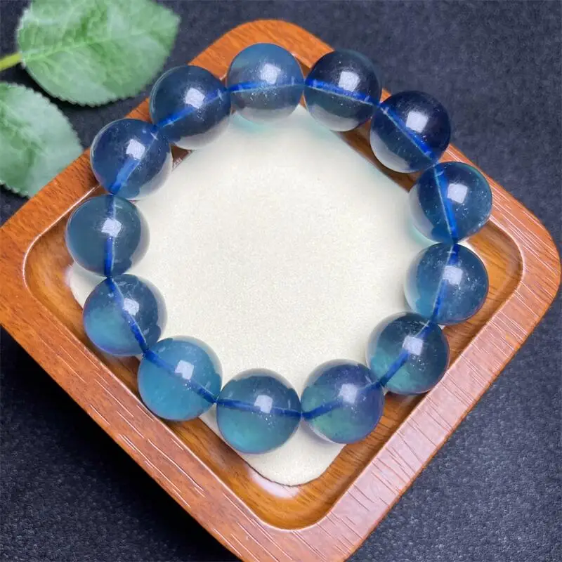 Natural Aquamarine Bracelet Men Women Jewelry Beads Romantic Casual Gemstone Yoga Gift 1PCS 8/10/12/16/17MM