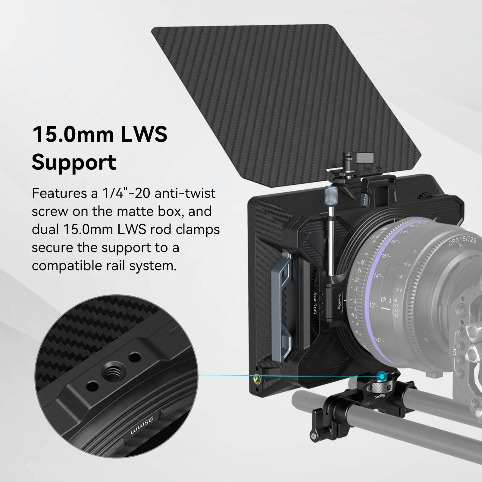 SmallRig Matte Box Star-Trail Lightweight Multifunctional Modular VND Kit with 95mm Filter Kit for Sony DSLR Mirrorless Cameras