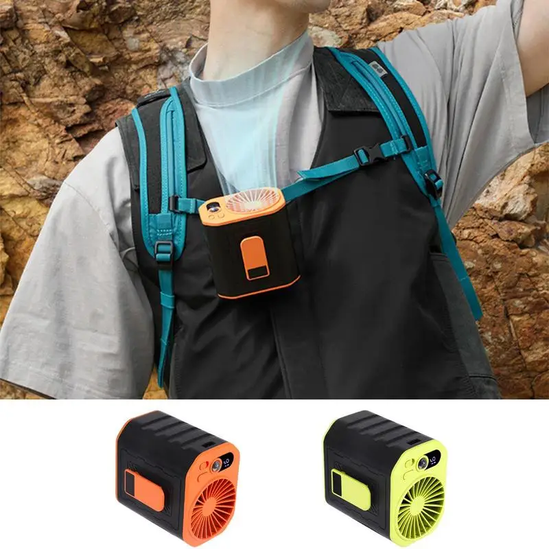 Portable Waist Fan Summer Cooling Fan Wearable Body Belt Fan with 3 Wind Speeds Personal Fan Rechargeable Outdoor Cooling Fans