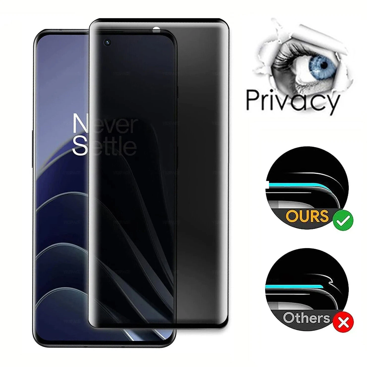 3D Curved edge Privacy 9H Tempered Glass For Huawei P30 P40 Pro Plus P50 P60 Pro Art Anti Spy Peeping Screen Protector Film