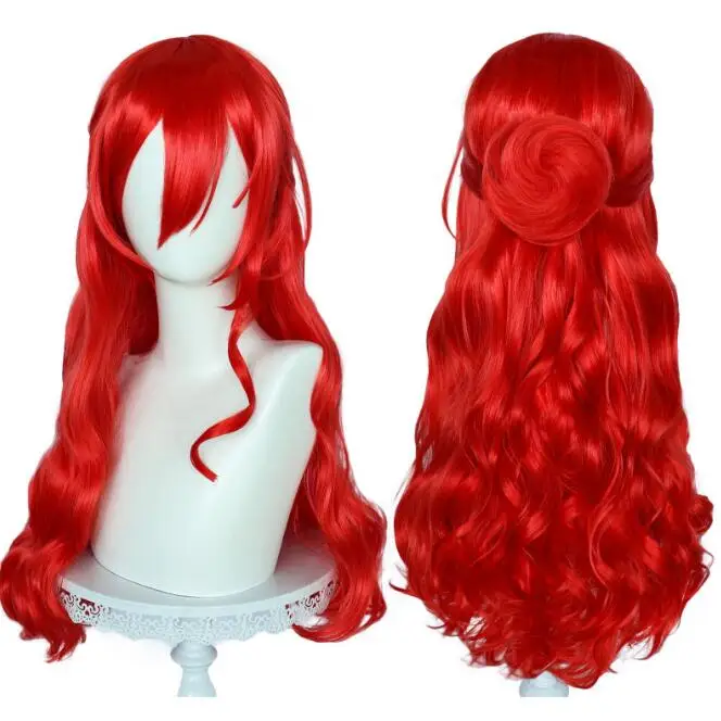 

Himeko Cosplay Wig Fiber synthetic wig Game Honkai Cosplay Wig Big red long curly hair