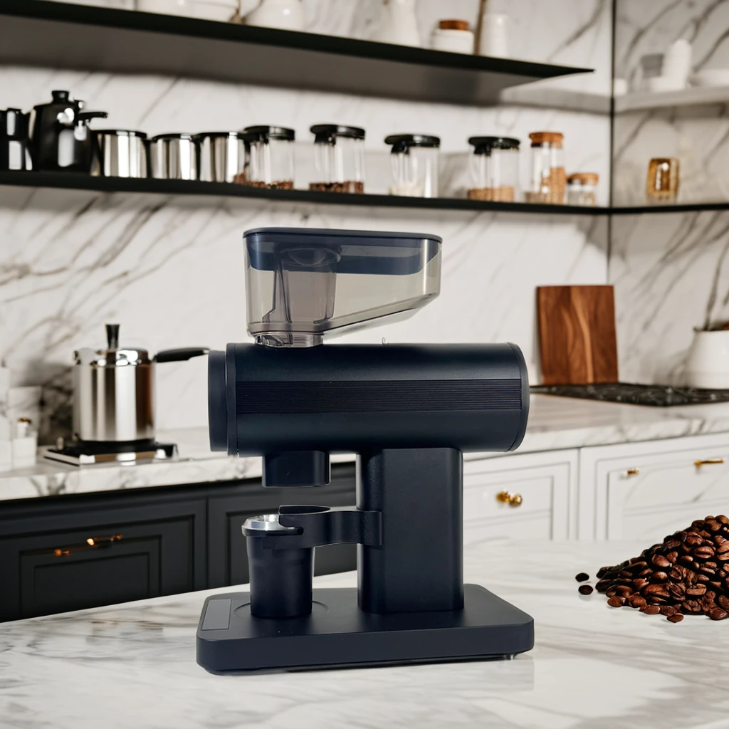 

ZILONG 250 г коммерческая электрическая кофемолка для кофейных зерен из нержавеющей стали, машина для приготовления эспрессо, 64 мм, регулируемая настройка для отелей