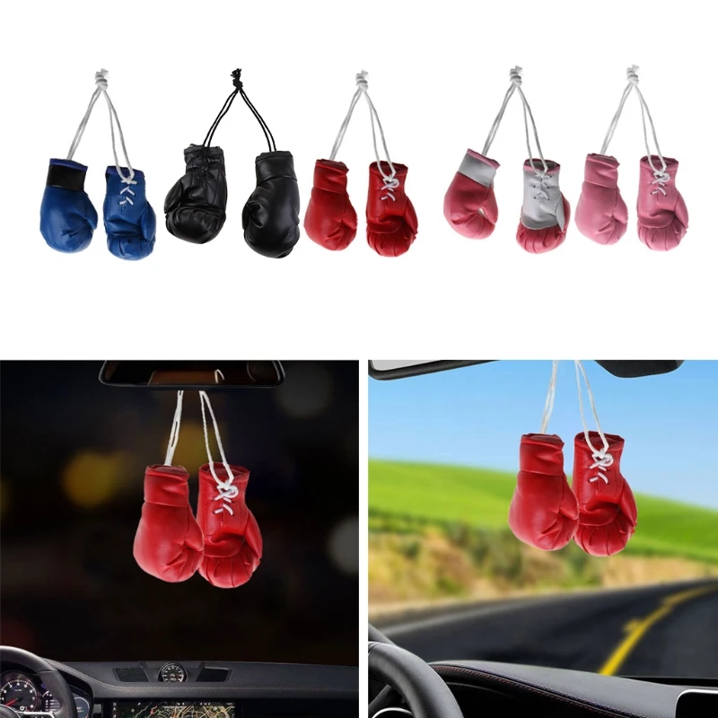 Leather Boxing Gloves Pendant Black / Blue/ Pink / Pink White/ Red Mini Gift Dropship