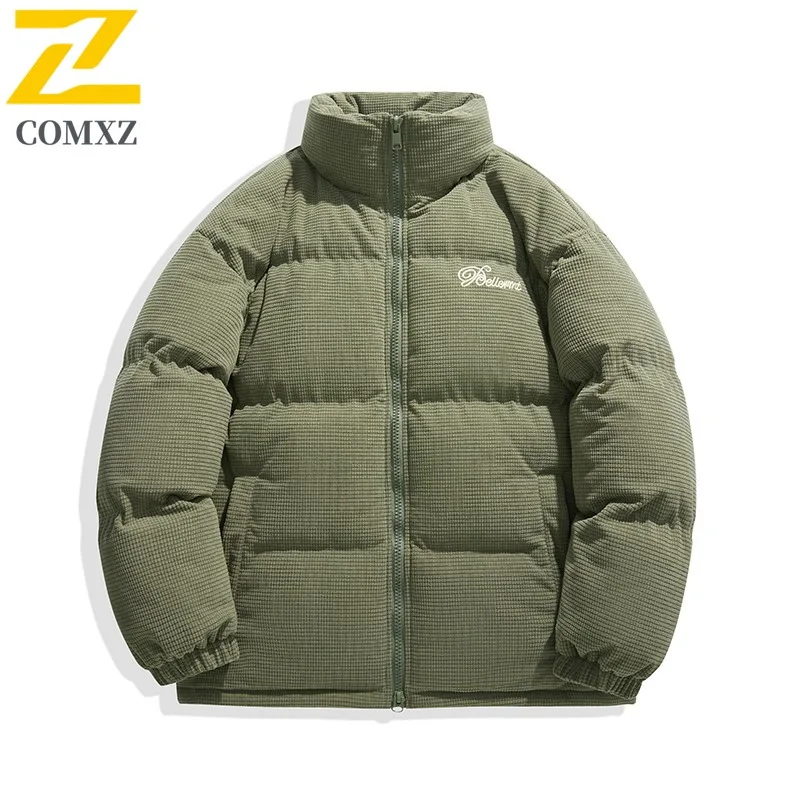 COMXZ мужские хлебные куртки корейские удобные воротник-стойка кемпинг зимняя подкладка уличная одежда морозостойкое парковое пальто