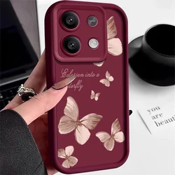 Shockproof Golden Butterfly Case For Xiaomi Redmi Note 13 12 Pro 5G 11 10 14 4G Poco F6 X6 X5 Pro 11T 13T 14T Pro Funda Luxury