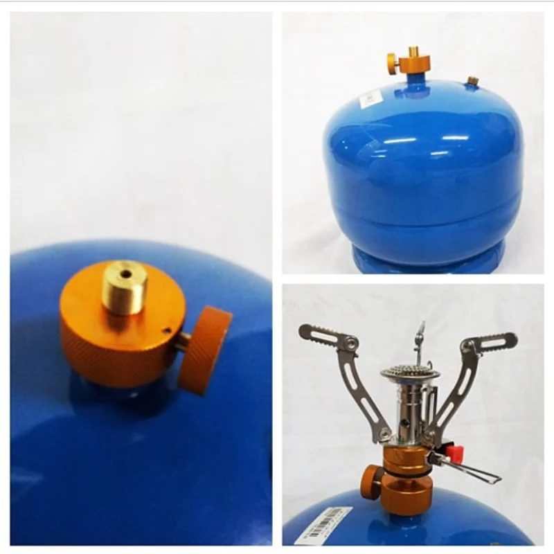 Outdoor Camping Stove Adaptor Conversion Furnace Connector Split Type Gas Filling Adapter Gas Cylinder Camping Supplies