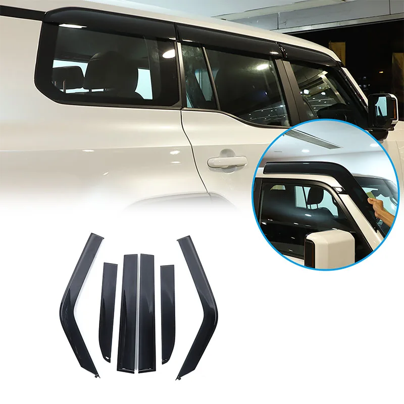 

For Toyota Prado 2024 Car Windows Vent Visor Deflectors Hatchback Protection Wind Guard Sun Rain Visors Cover For Lexus GX 2024