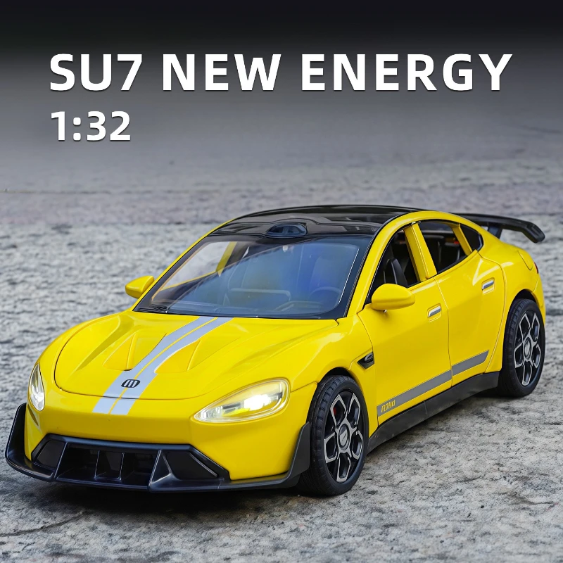 1:32 SU7 Ultra Legierung Sportwagen Modell Diecast Metall Rennwagen Fahrzeug Modell Simulation Kinder Spielzeug Geschenke