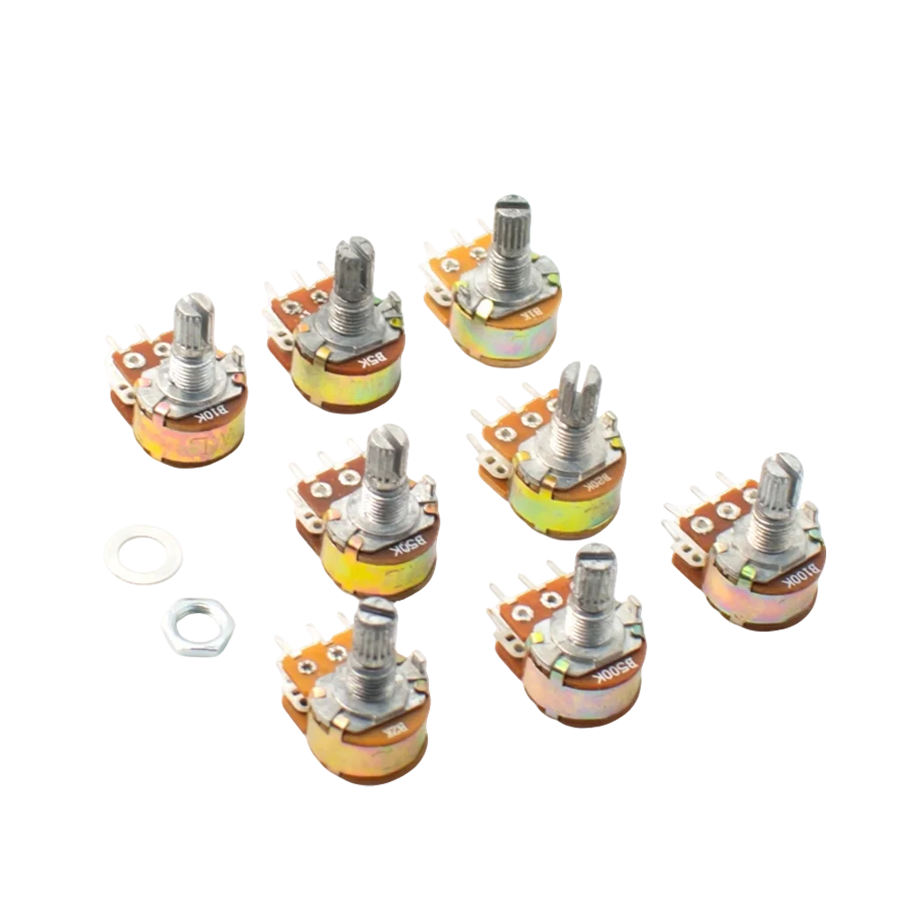 5PCS B1K B2K B5K B10K B20K B50K B100K B500K B1M 6-pinowy wał WH148 Potencjometr 1K 2K 5K 10K 20K 50K 100K 500K 1M — zdjęcie produktu 7
