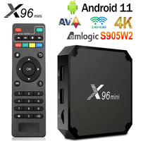X96 Mini Android Smart HD TV Box Amlogic S905W2 HDR10+ 4K HD Smart Set Top Box AV1 2.4&5G Dual Band Wifi Media Player 1+8G 2+16G